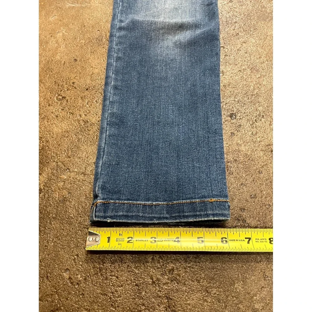 Spanx Jeans Womens Small Blue Denim Cotton Stretch Pull on Mid Rise Straight Leg - Picture 16 of 16